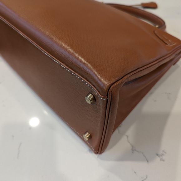 Hermes Kelly 35 Courchevel Gold on Gold - Picture 7 of 15